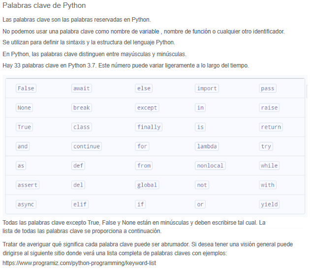 PY Palabras Clave